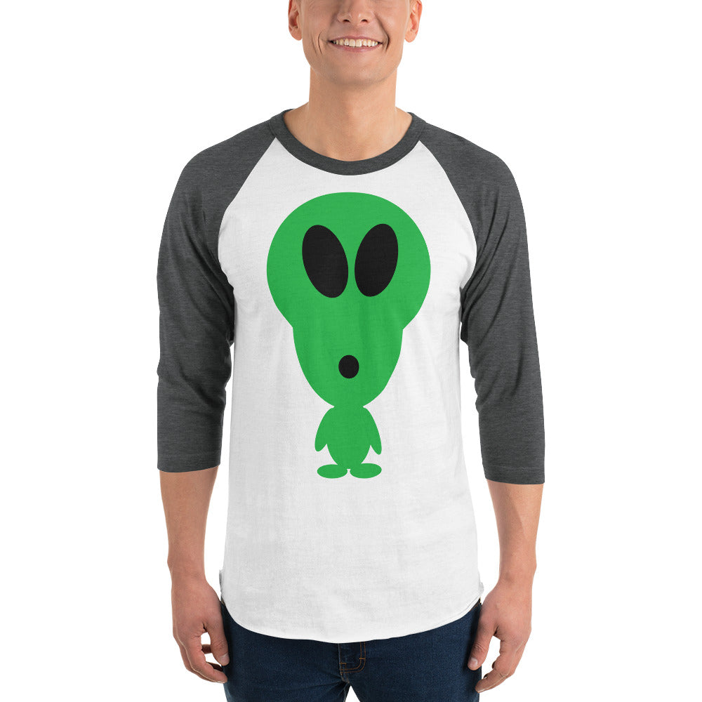 Alien 3/4 Sleeve Raglan Shirt by #unicorntrends