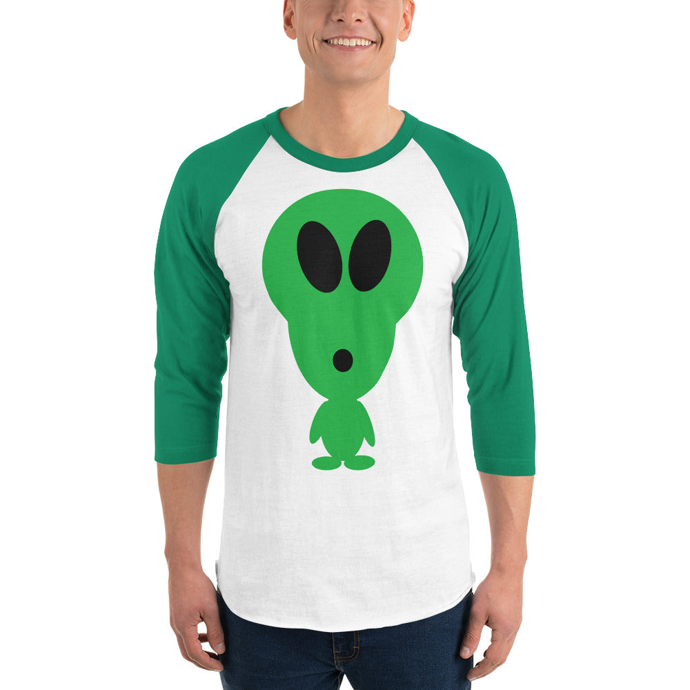 Alien 3/4 Sleeve Raglan Shirt by #unicorntrends