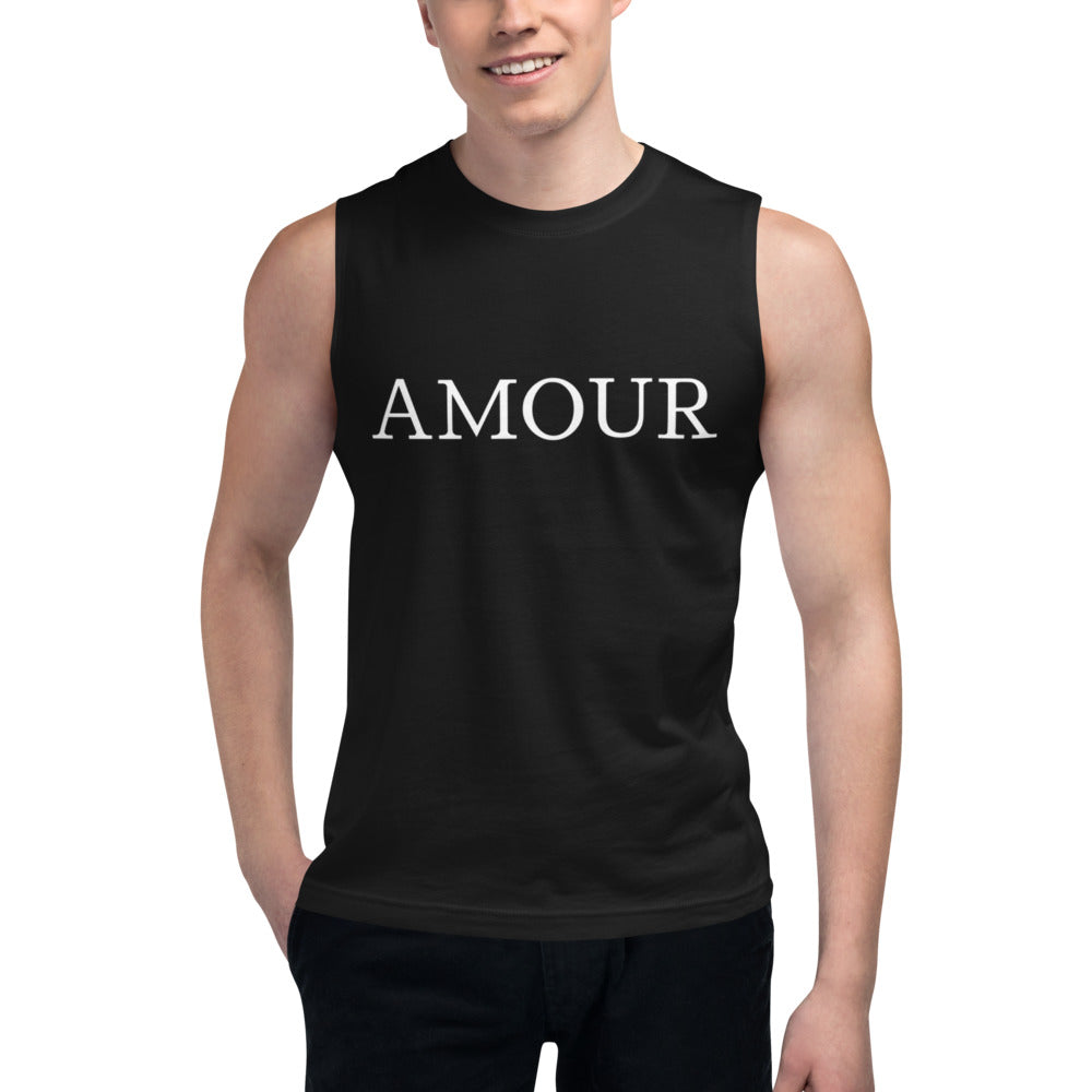 Amour Unisex Muscle Shirt by #unicorntrends
