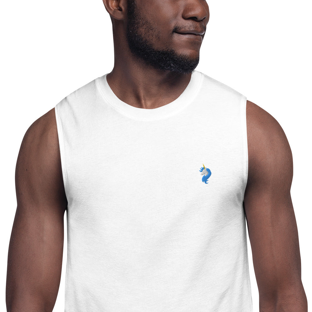Logo Embroidered Muscle Shirt by #unicorntrends