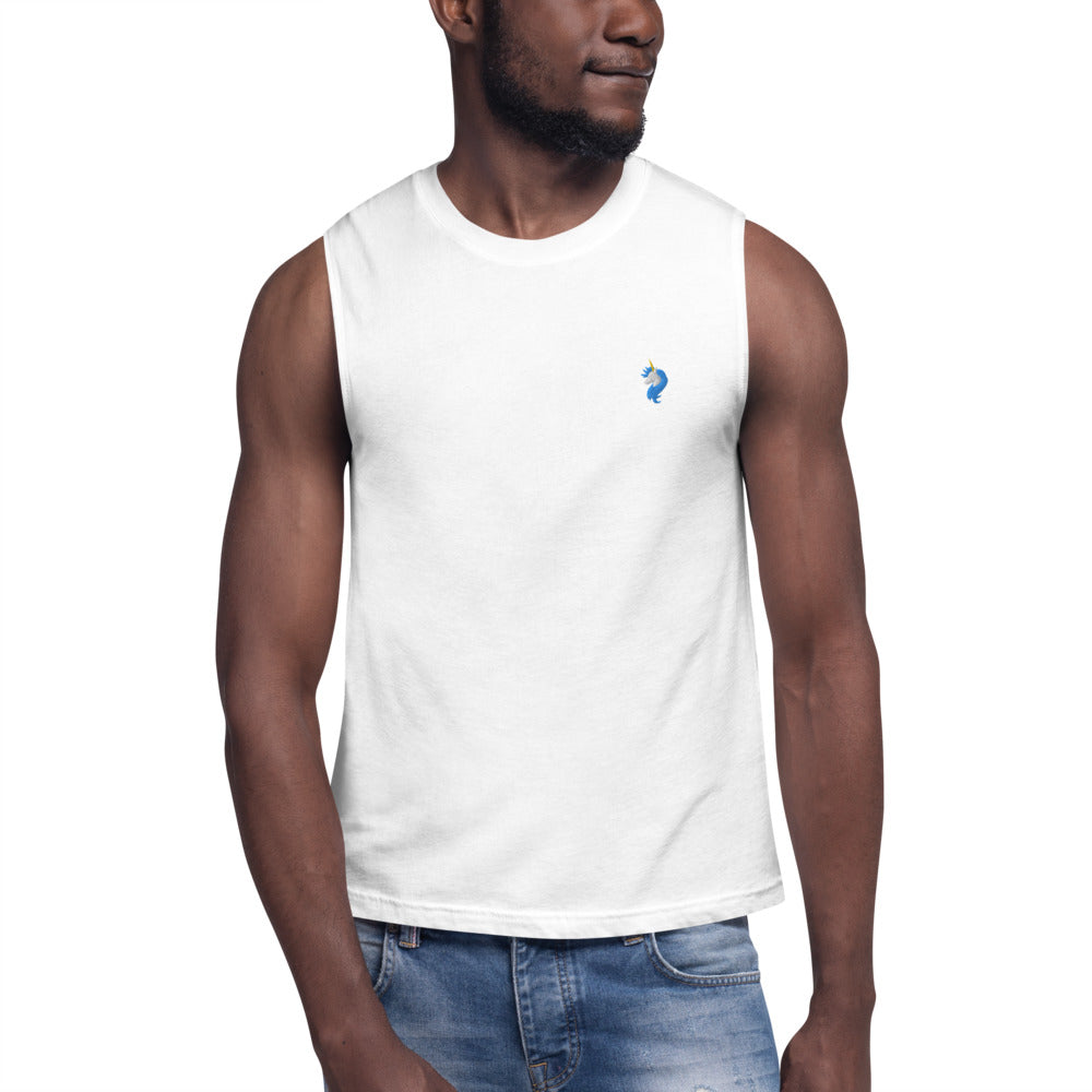 Logo Embroidered Muscle Shirt by #unicorntrends
