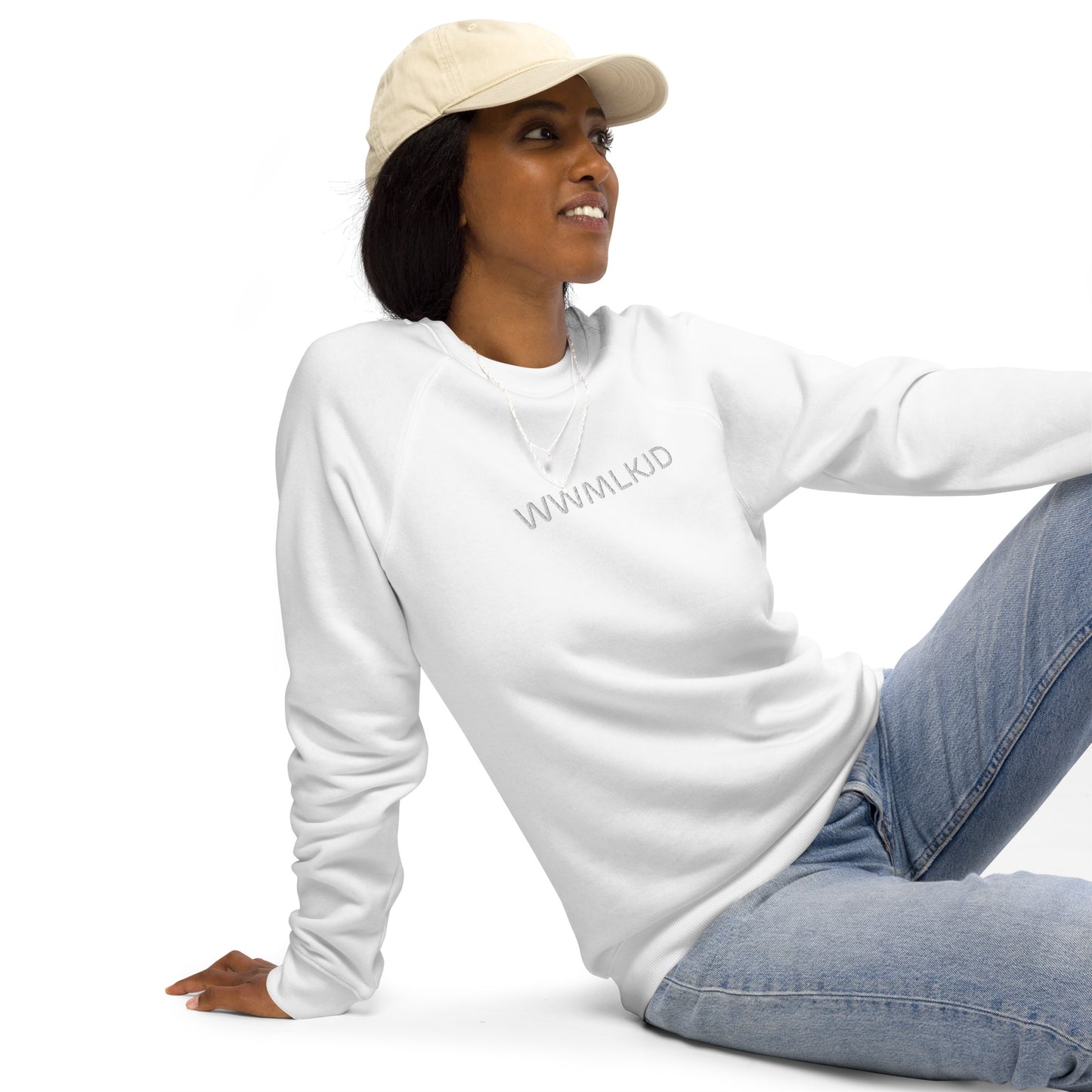 WWMLKJD Unisex Organic Raglan Sweatshirt by #unicorntrends