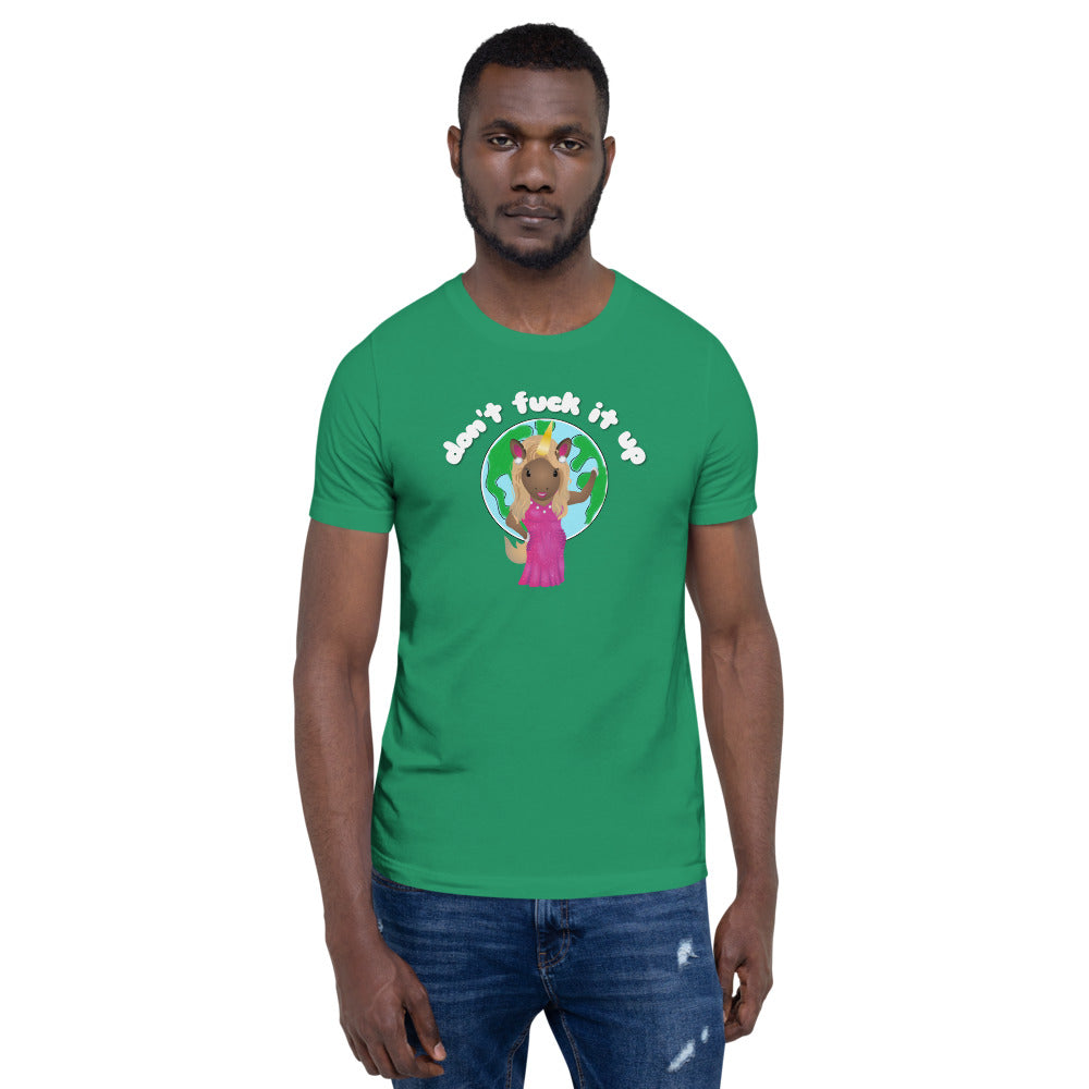Ru'nicorn Don't F*ck Up the Earth T-Shirt by Sovereign