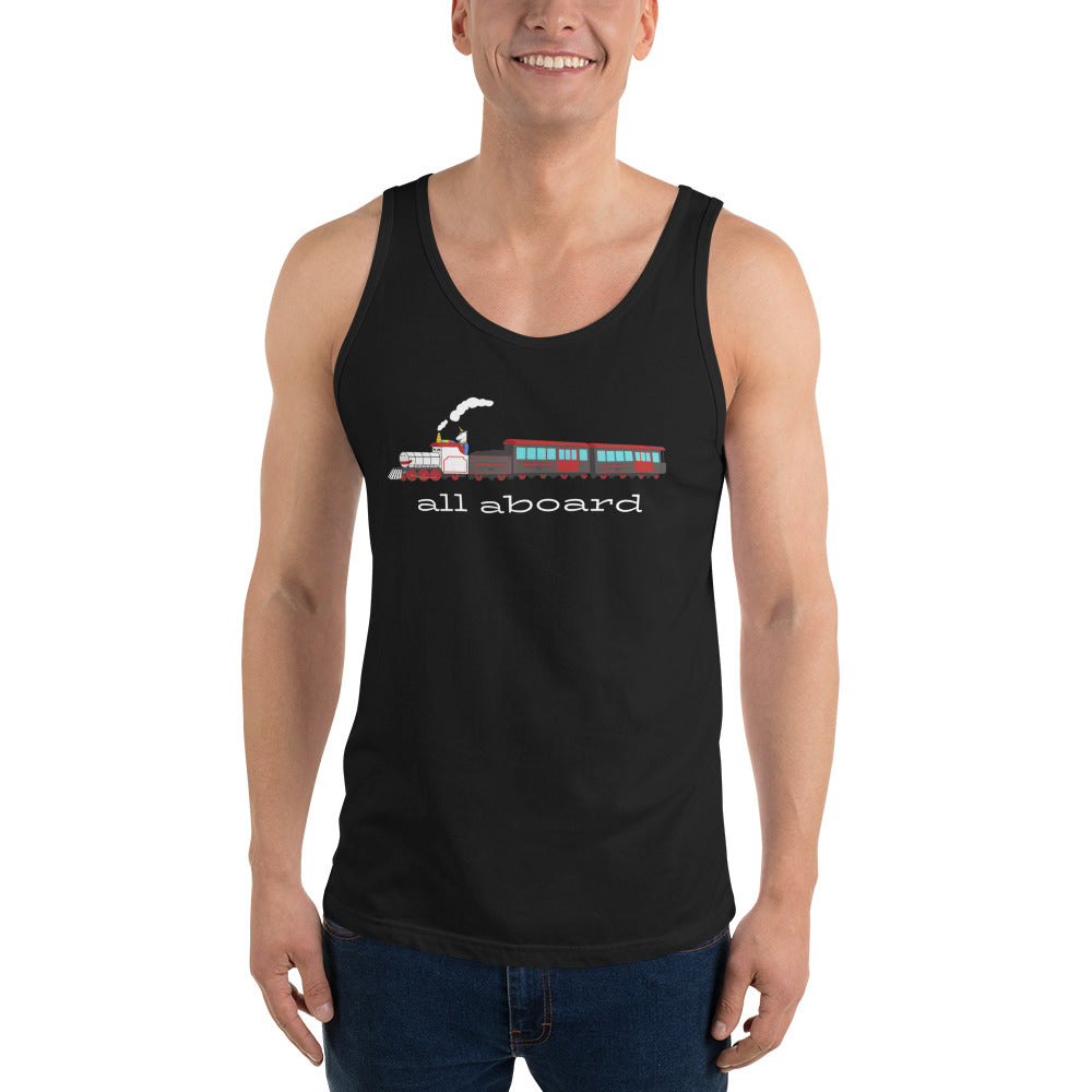 All Aboard the Unicorn Express Unisex Tank Top by #unicorntrends