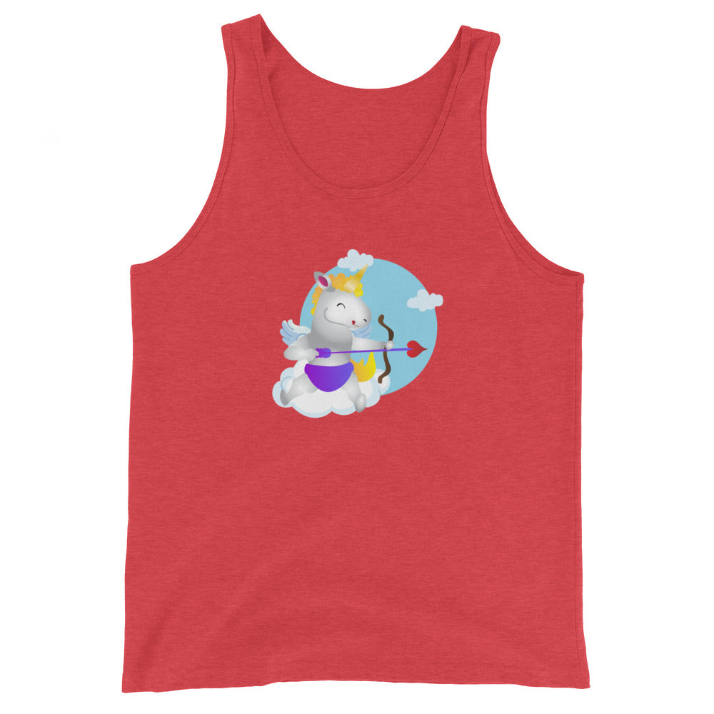 Unicorn Cupid Unisex Tank Top by Sovereign