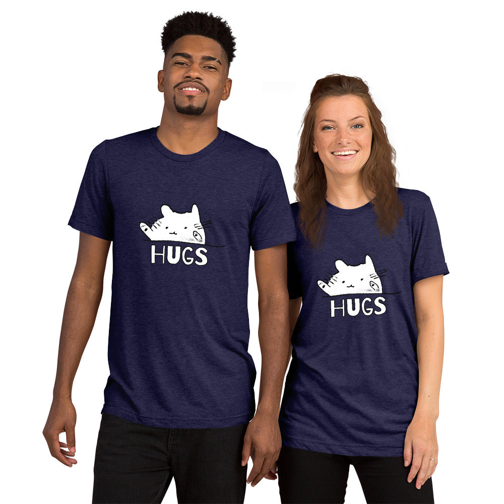 Hugs Short Sleeve Unisex T-shirt by #unicorntrends