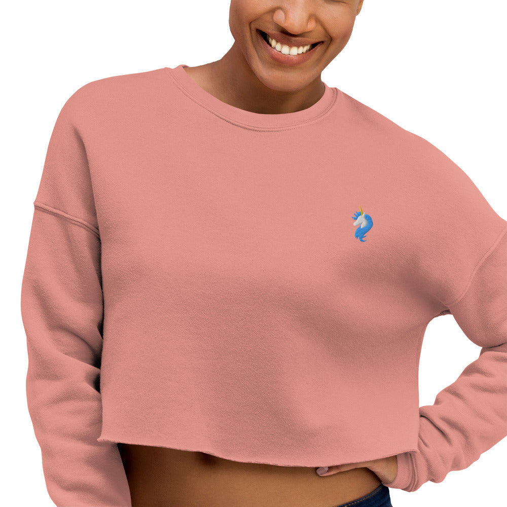 Logo Ladies Crop Sweatshirt by #unicorntrends