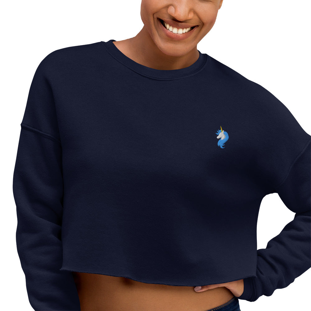 Logo Ladies Crop Sweatshirt by #unicorntrends